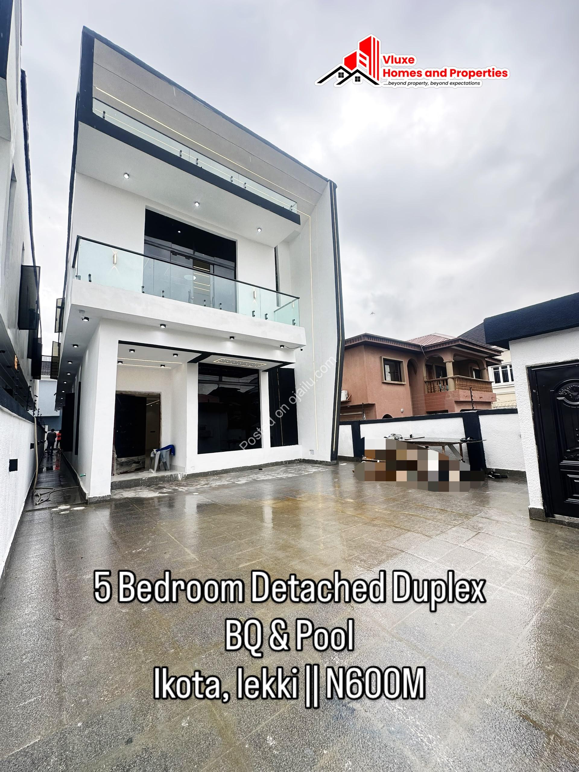 Ikota’s Finest: 5BR Duplex + Pool & BQ — ₦600M