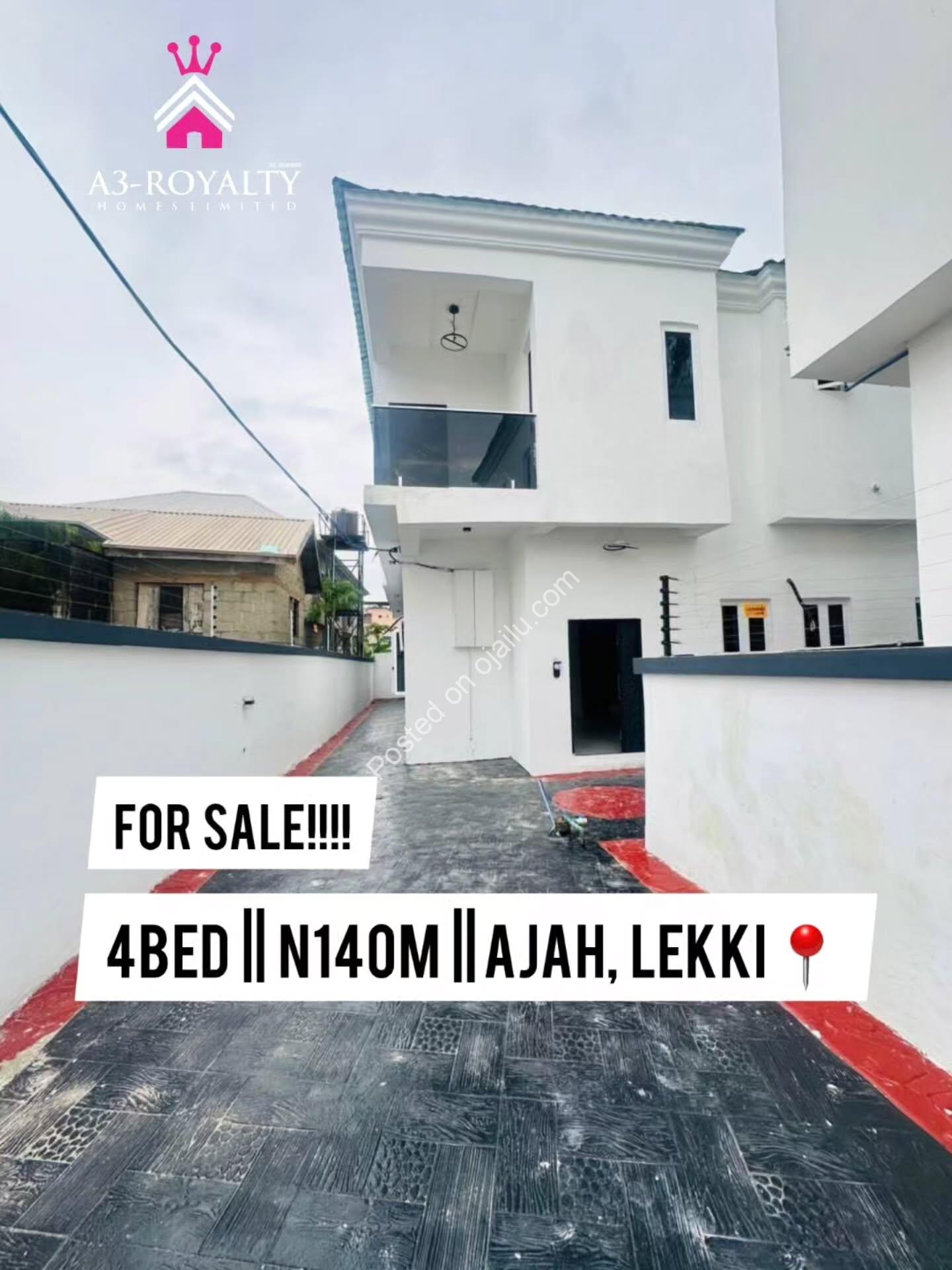 Move-In Ready: 4-Bed Semi-Detached Duplex, Ajah