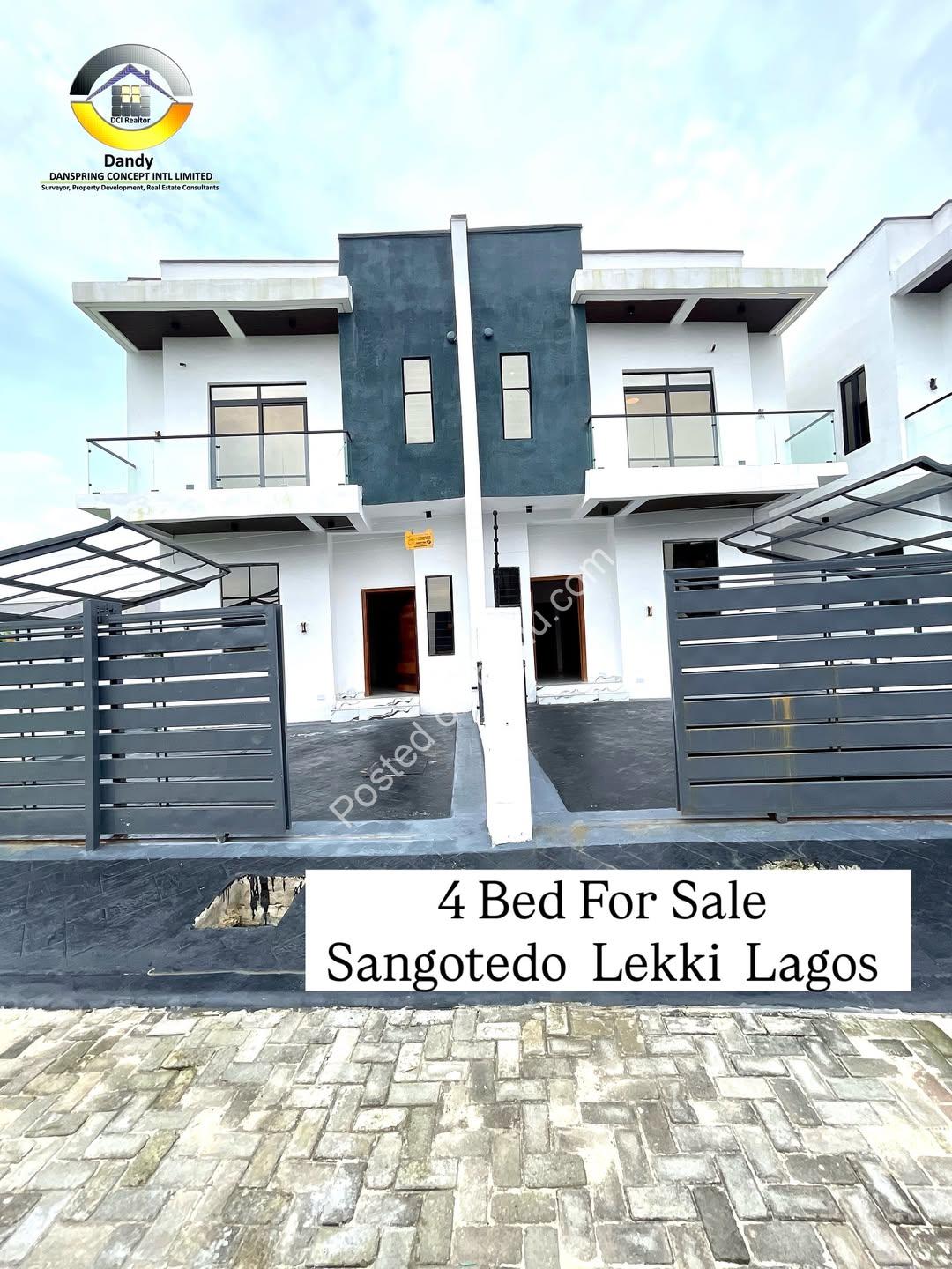 Contemporary 4-Bed Semi-Detached Duplex in Sangotedo