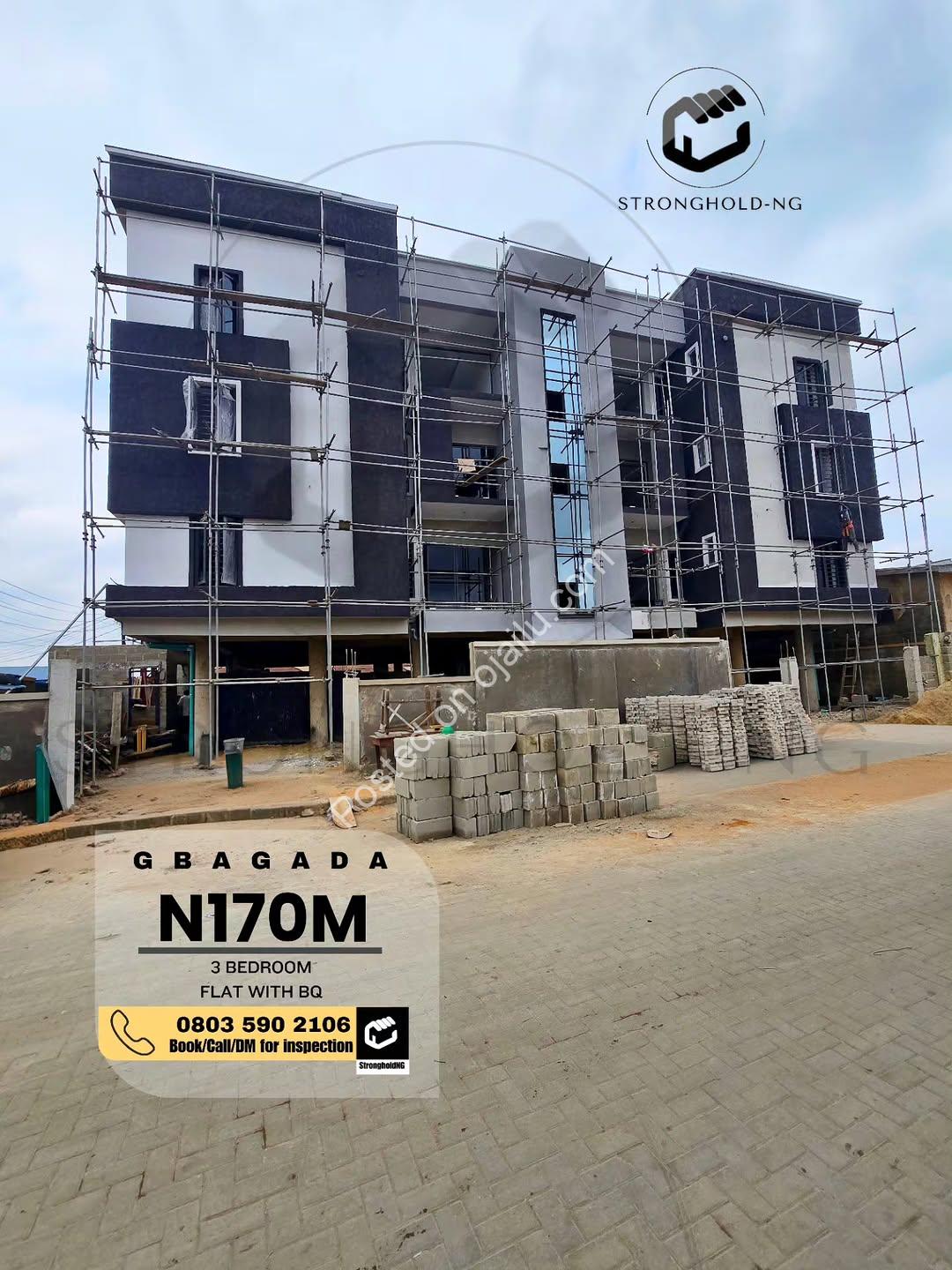 3-Bed En-Suite Flat + BQ in Gbagada – ₦175M