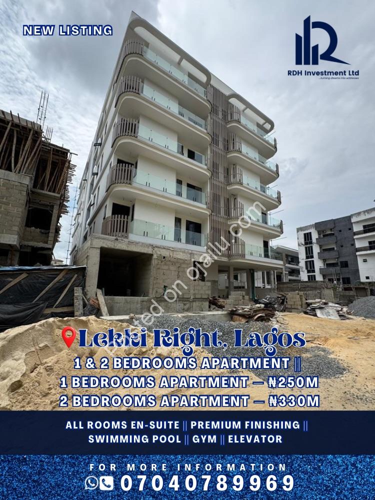Modern 1 & 2-Bedrooms in Lekki Right – from ₦250M