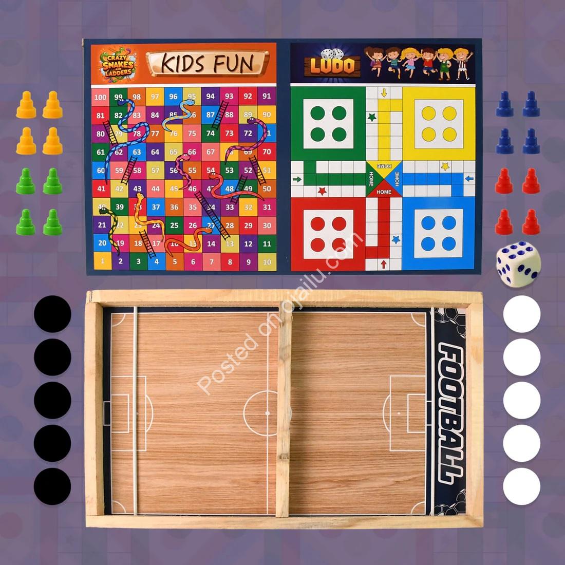 Ultimate 3-in-1 Wooden Family Fun