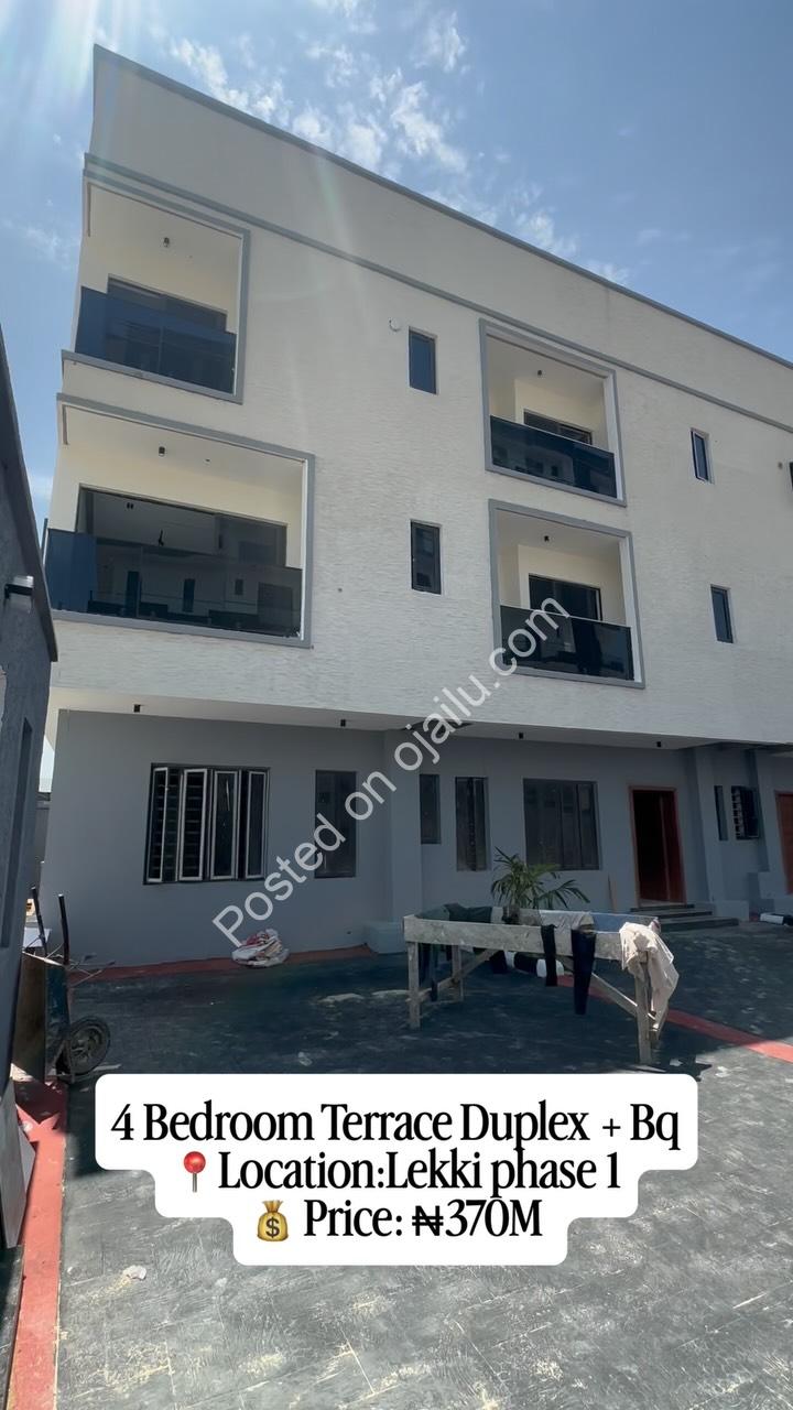 Lekki Phase 1 4BR Duplex with Private BQ
