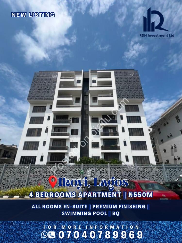 Ikoyi 8th-Floor Stunner: Pool, Gym & C of O