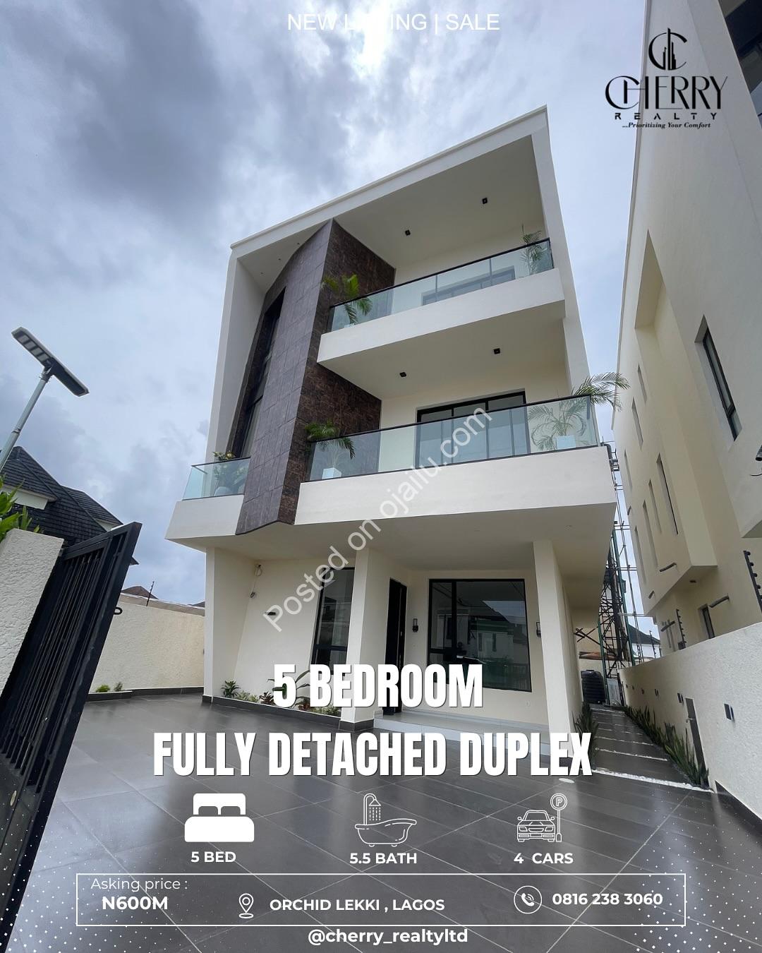 Your Dream Home Awaits at Orchid Lekki – 5BR Duplex, N600M