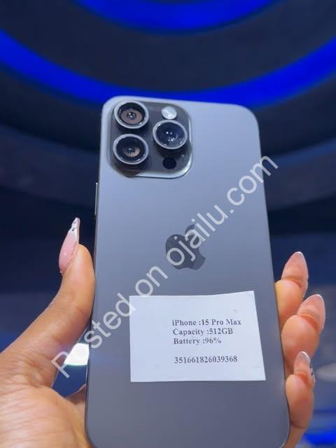 Premium iPhone 15 Pro Max 512GB – 96% Battery Life, Yours Now