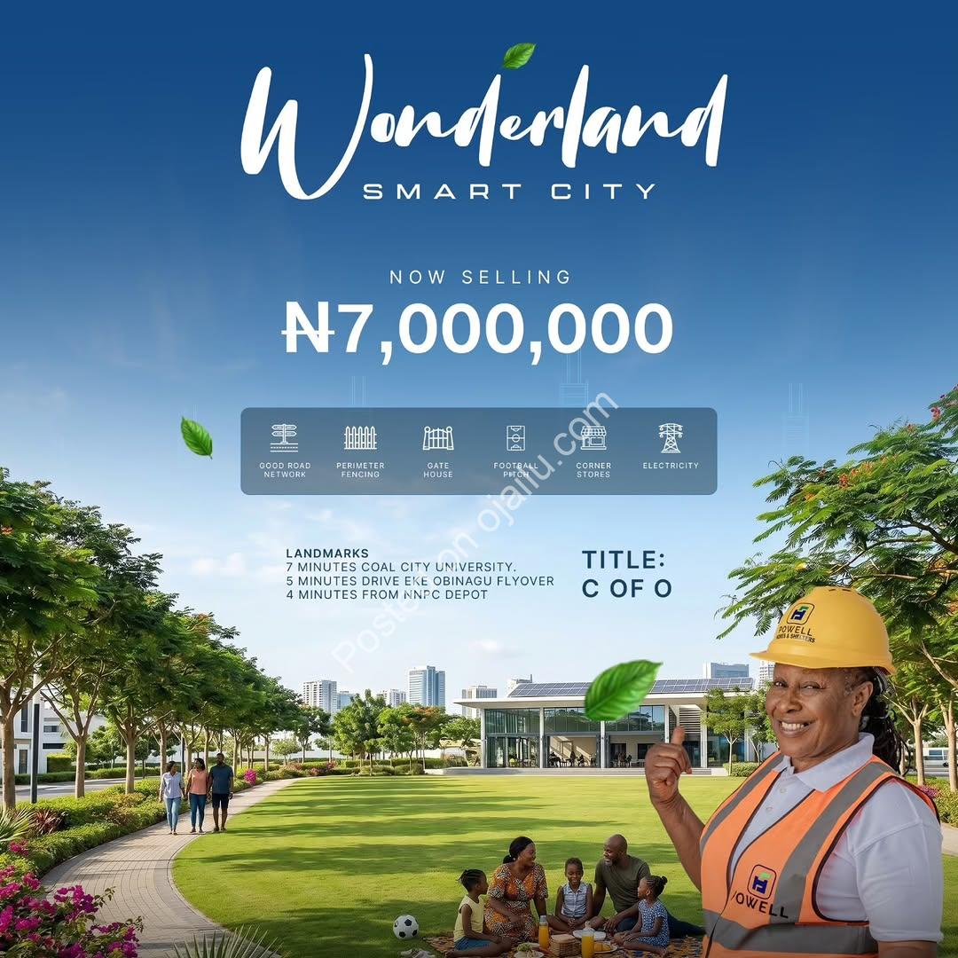 Your dream home starts here: Invest in Enugu’s Smart City from ₦7M.