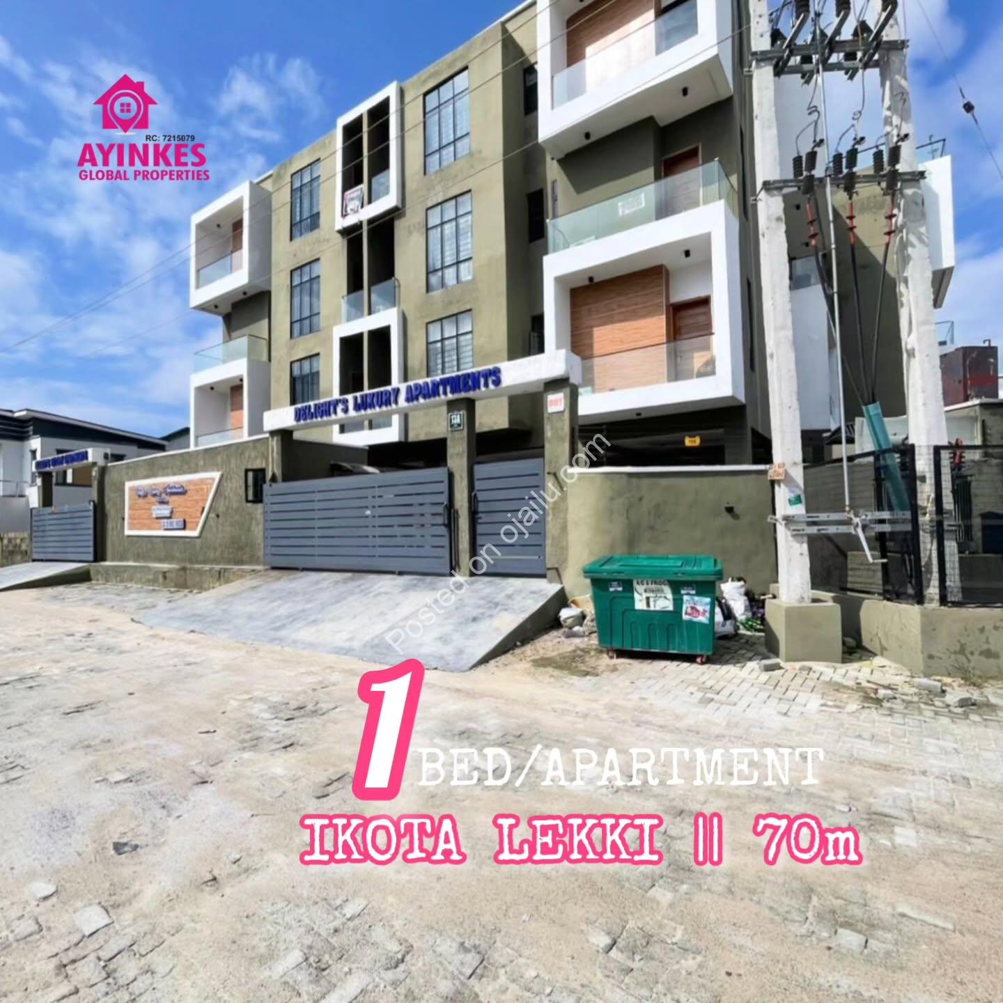 Ikota’s Finest: 1-Bed Apartment with Pool Access