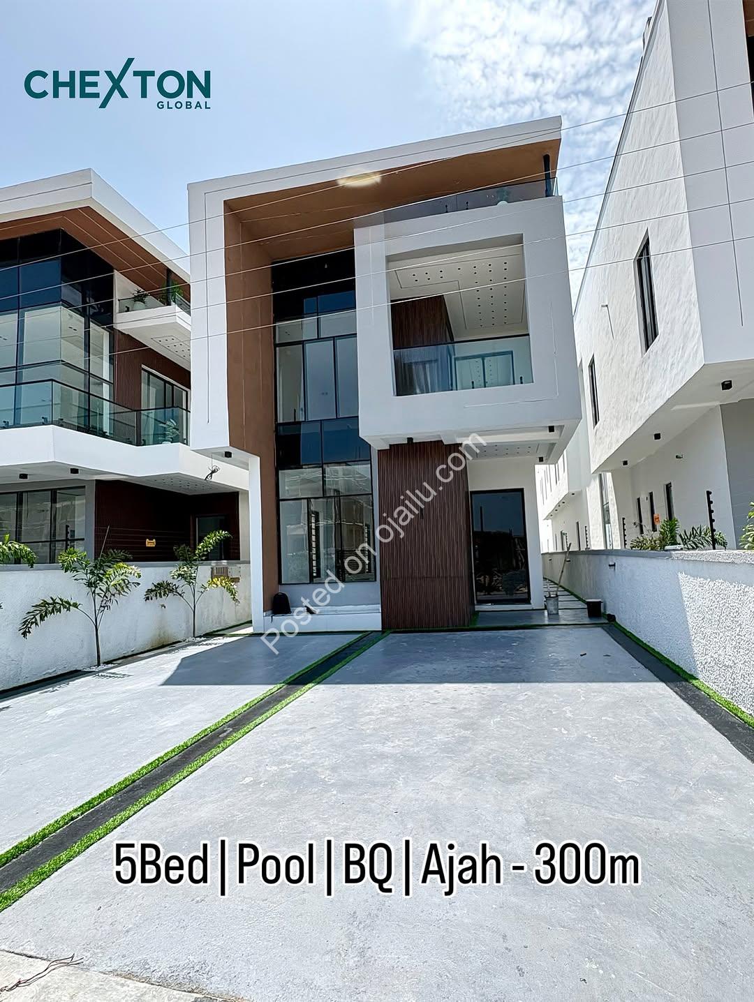 Brand New 5-Bed Duplex w/ Pool in Ajah – ₦300M