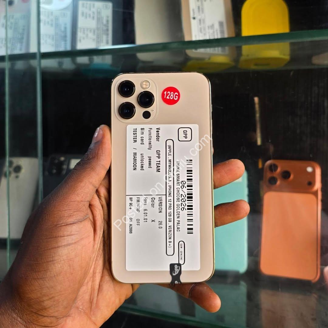 Limited Edition Gold iPhone 12 Pro – 91% Battery, Free Gifts!