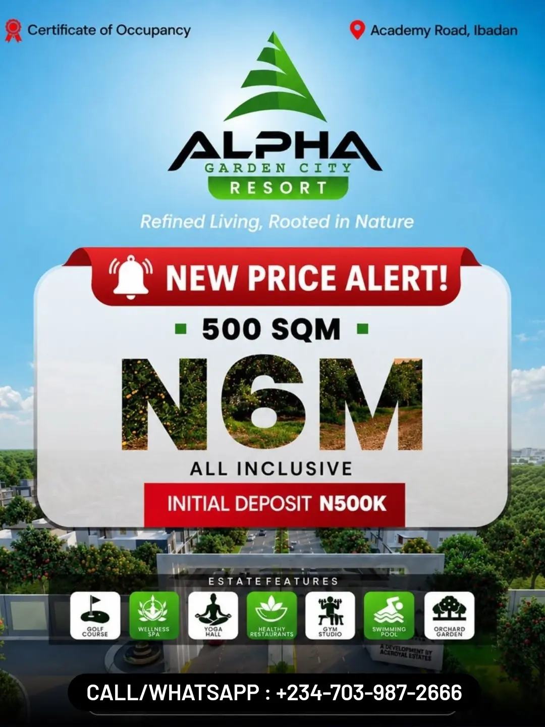 Lock In ₦3.5M Plots Before Price Jumps to ₦6M at Alpha Garden City