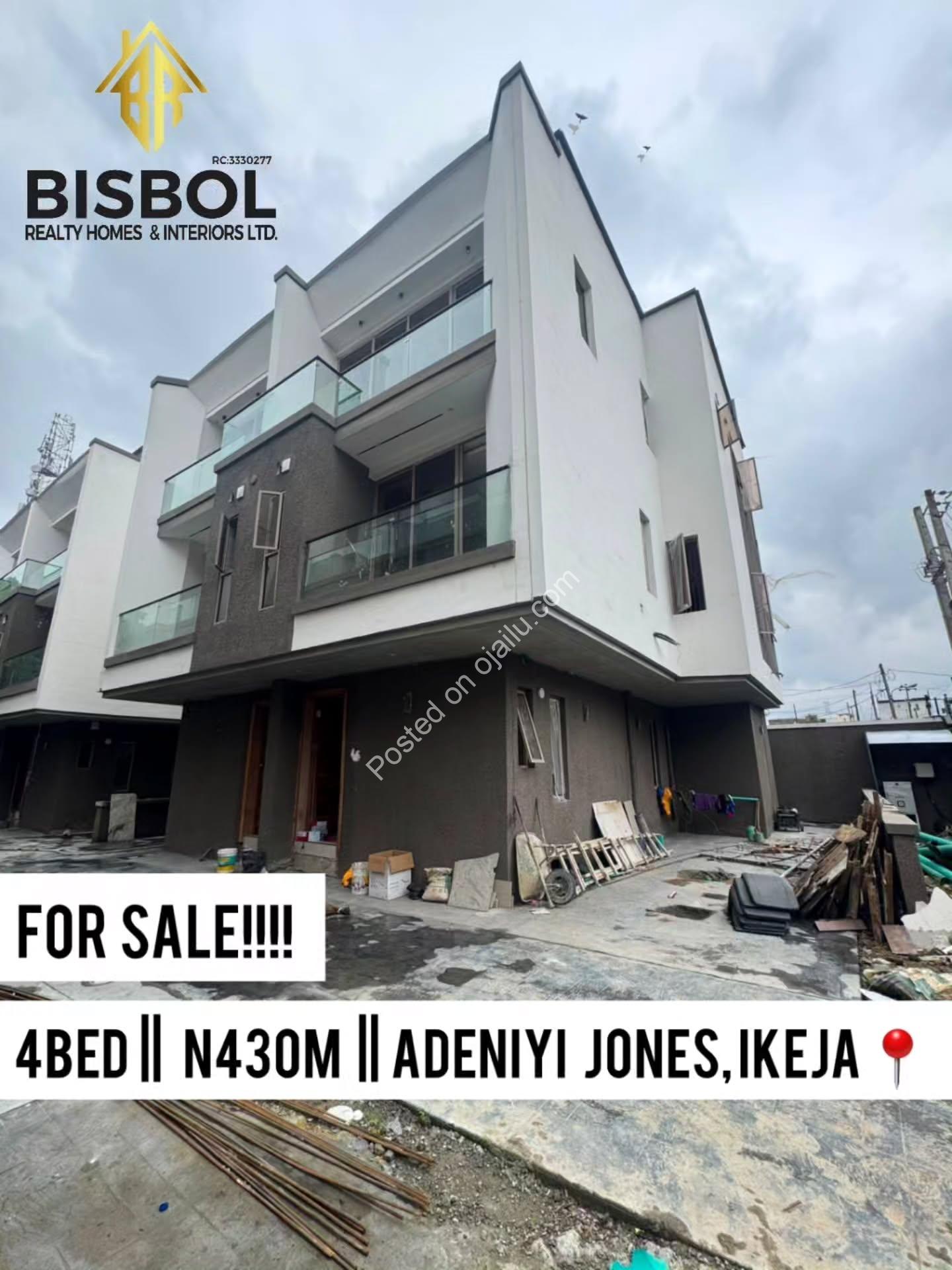 Brand New 4-Bed Duplex with BQ in Ikeja