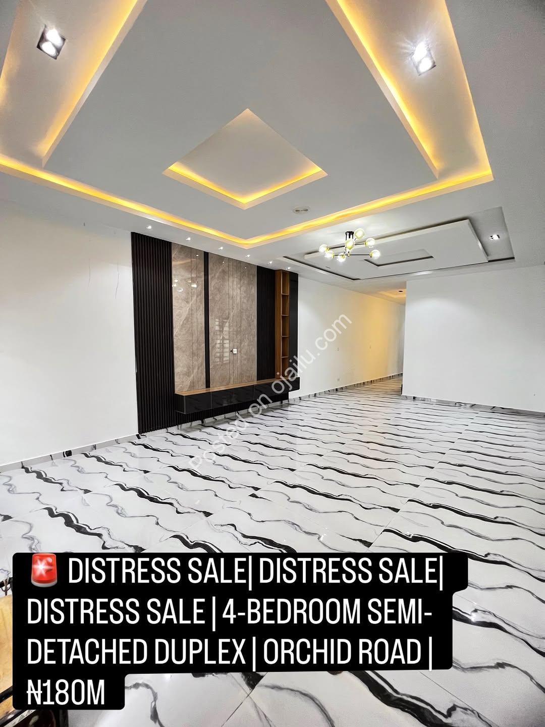 Orchid Road 4-Bed Duplex: ₦180M Distress Deal