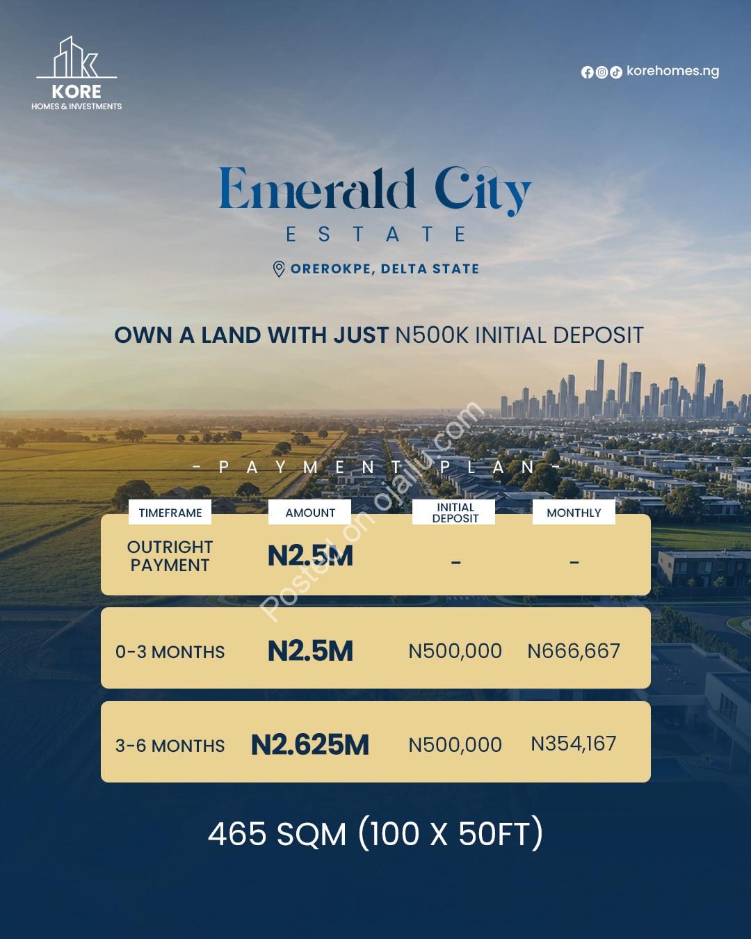 Own Prime Land in Warri from ₦500K Deposit