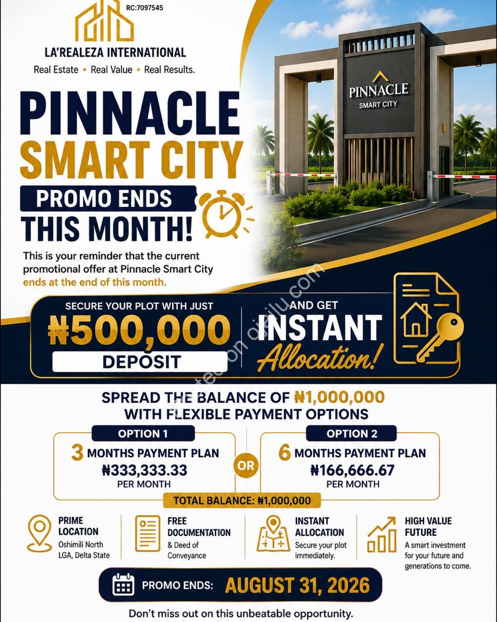 Secure Your Future: ₦500k Deposit & Get Instant Allocation