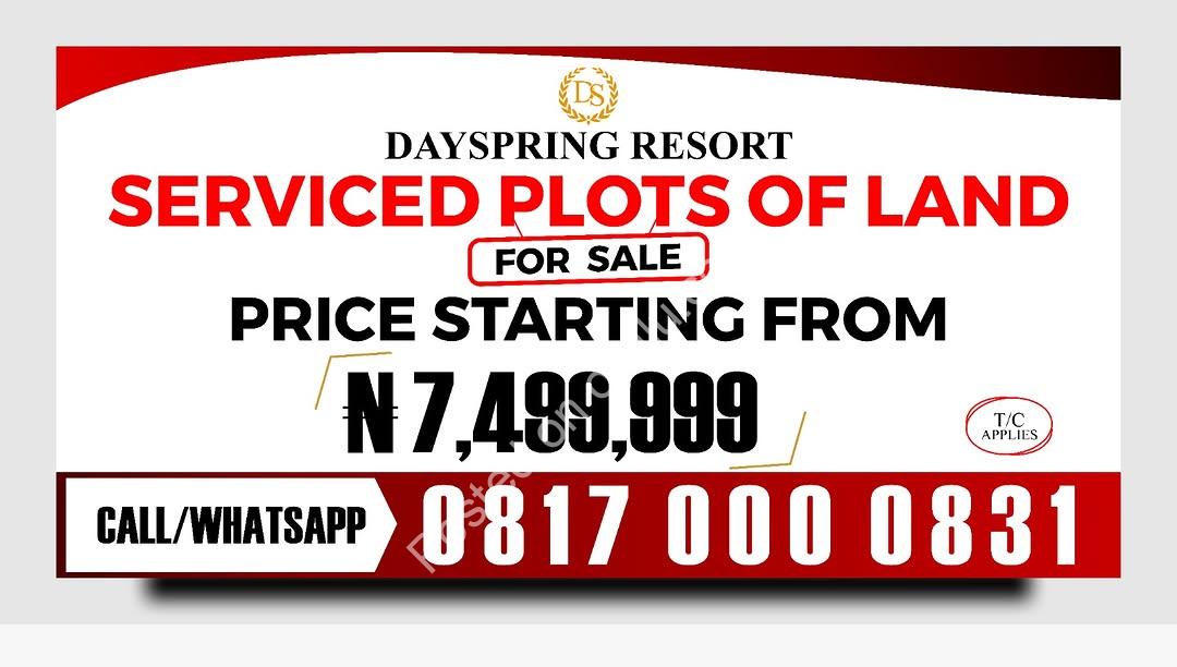 Own Premium Serviced Land at Dayspring Resort