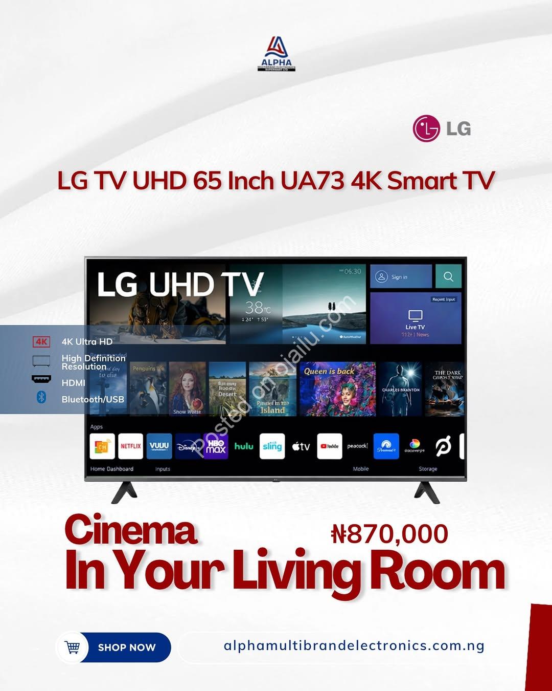 LG 65″ 4K Smart TV – Cinema Magic in Your Living Room