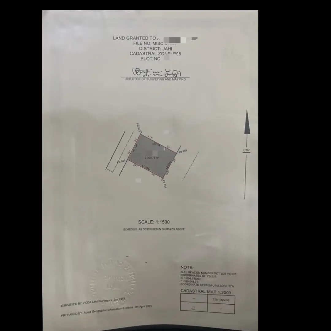 Secure 2,300sqm C of O Land in Prime Jahi District