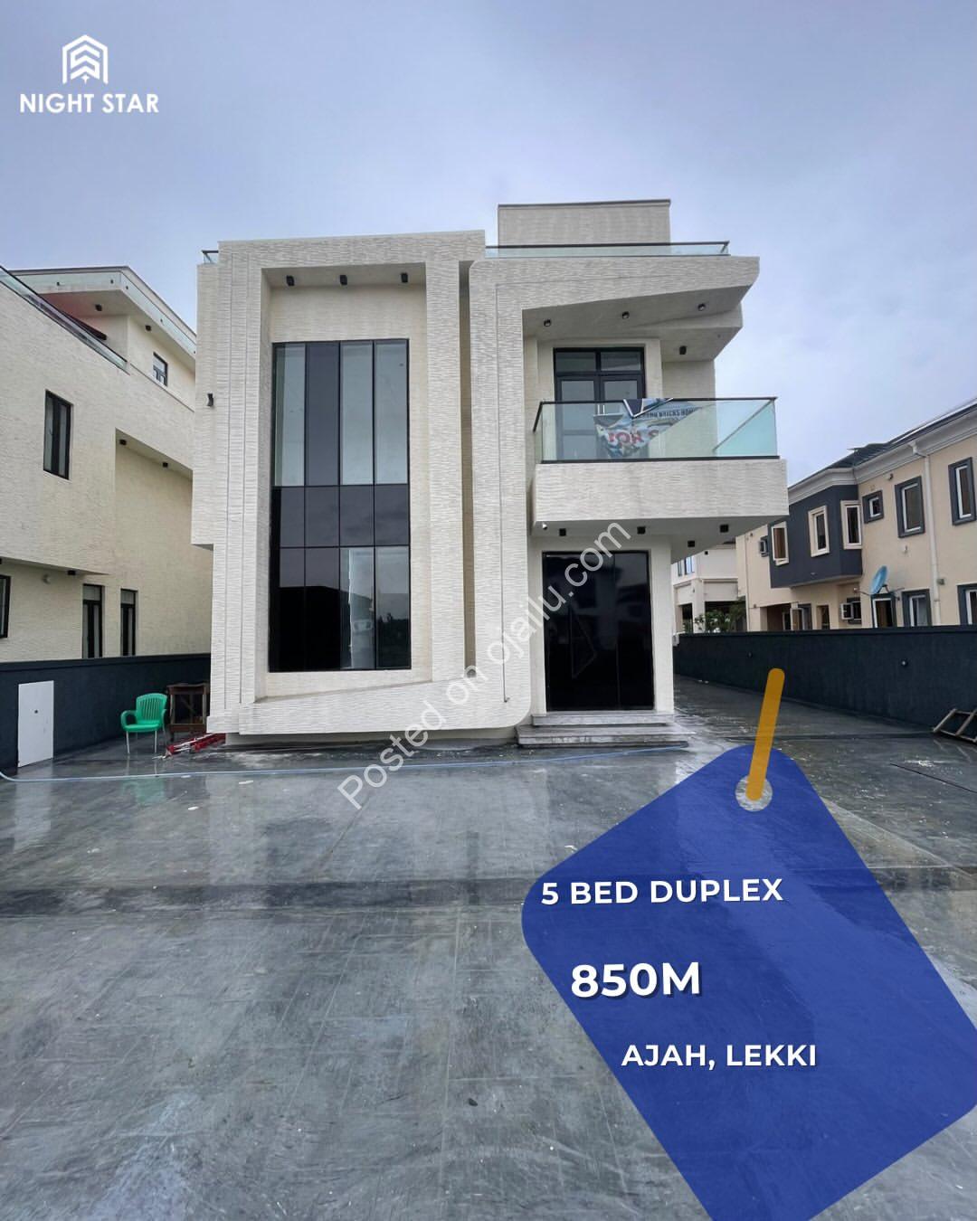 Cinematic 5BR Lekki Duplex with Rooftop Terrace & Pool