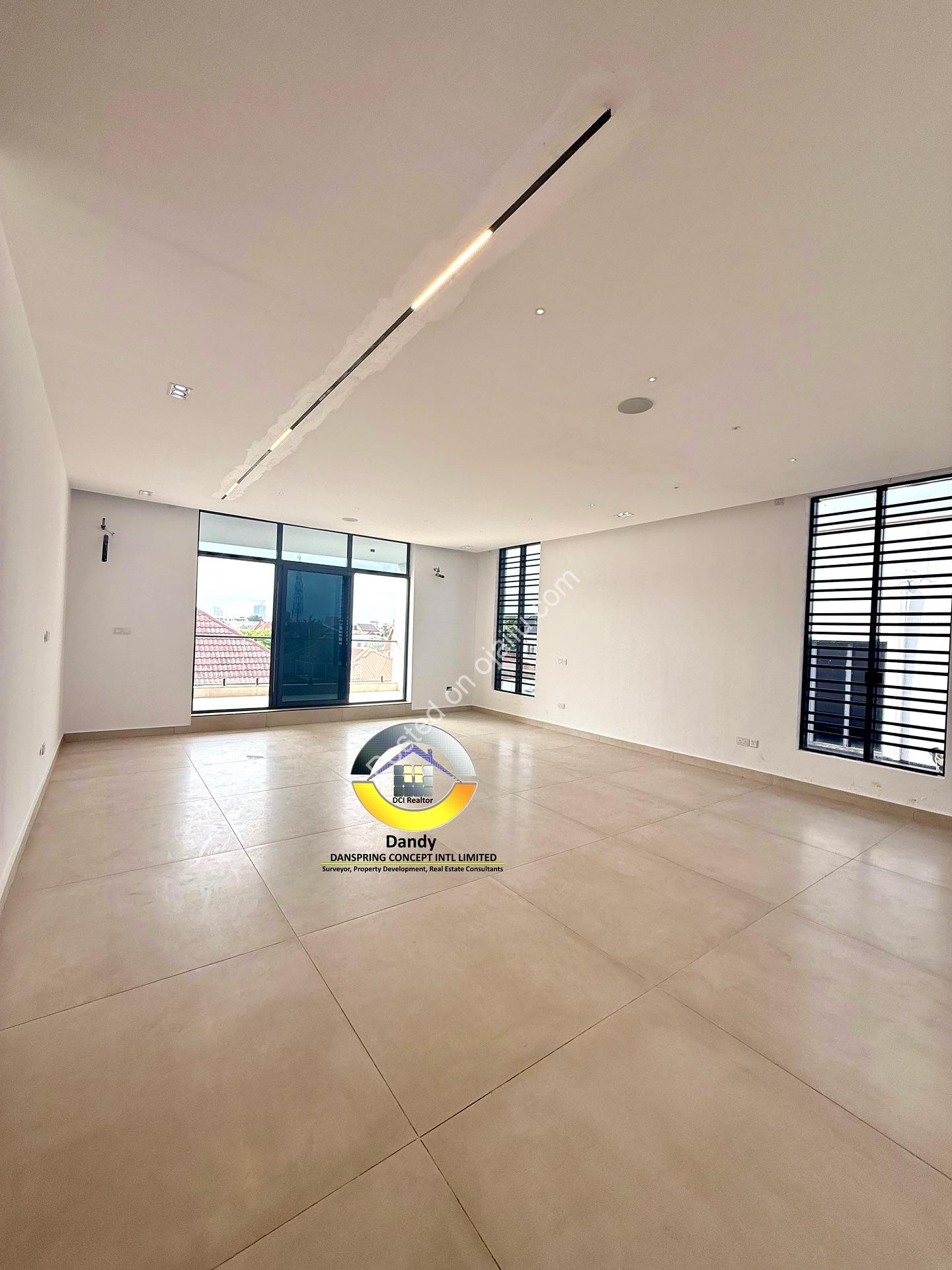 Pool-View Living Room in Lekki’s 5-Bedroom Dream Home