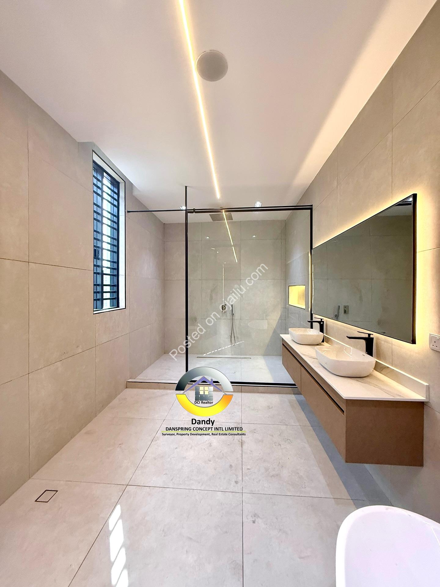 Pool-View Living Room in Lekki’s 5-Bedroom Dream Home