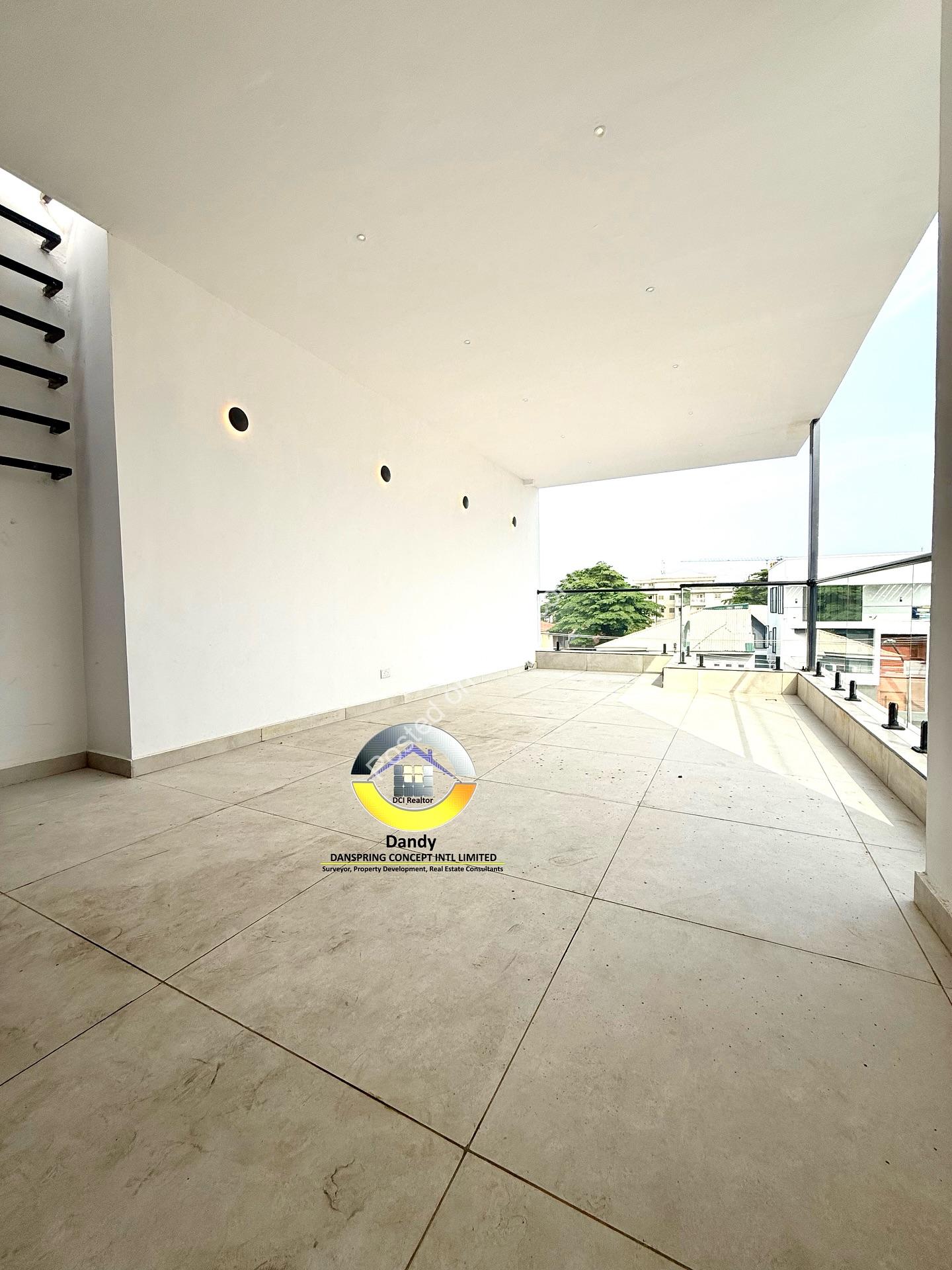 Pool-View Living Room in Lekki’s 5-Bedroom Dream Home