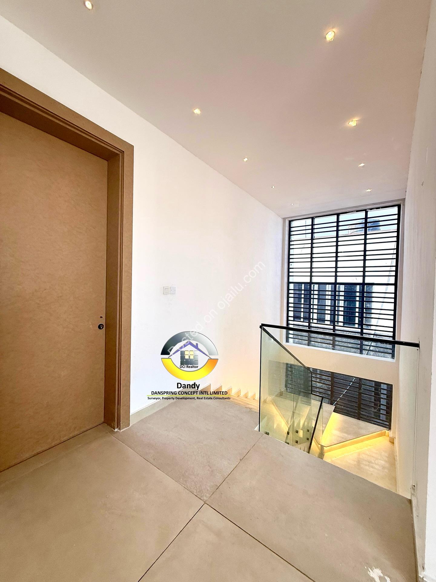 Pool-View Living Room in Lekki’s 5-Bedroom Dream Home
