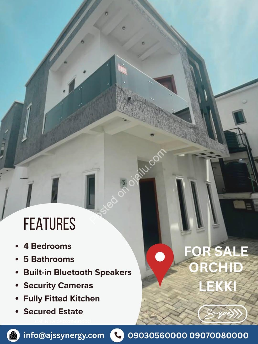 Smart 4-Bed Detached Duplex + BQ in Secure Orchid Lekki