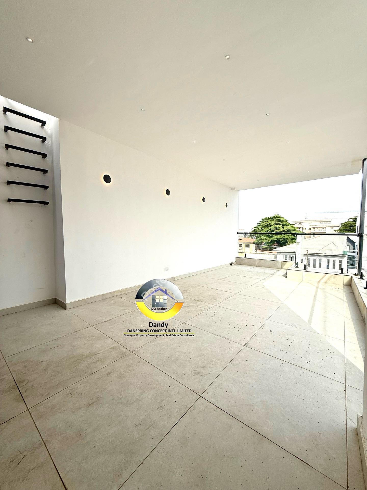 Pool-View Living Room in Lekki’s 5-Bedroom Dream Home