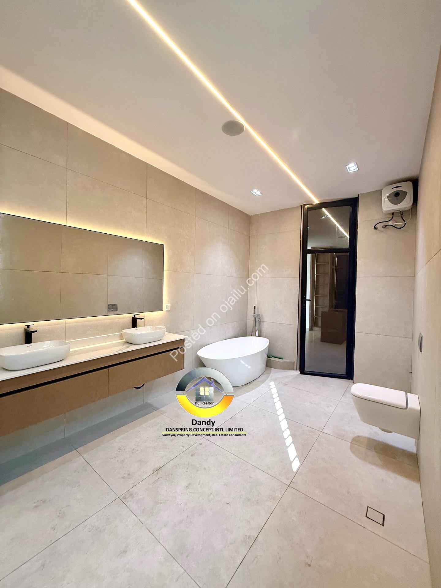 Pool-View Living Room in Lekki’s 5-Bedroom Dream Home
