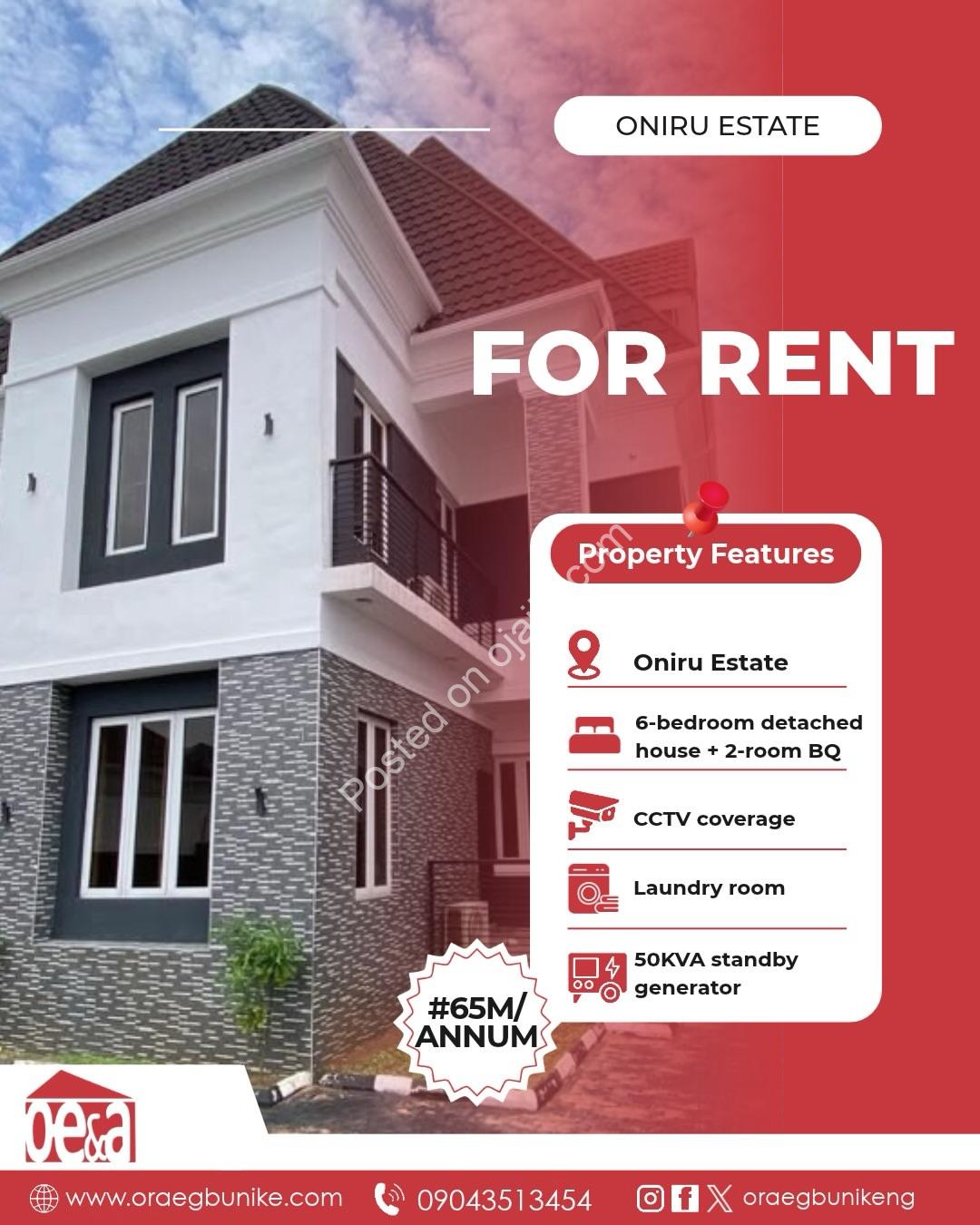 Uncompromising 6-Bed Oniru Home with BQ & 50KVA Backup
