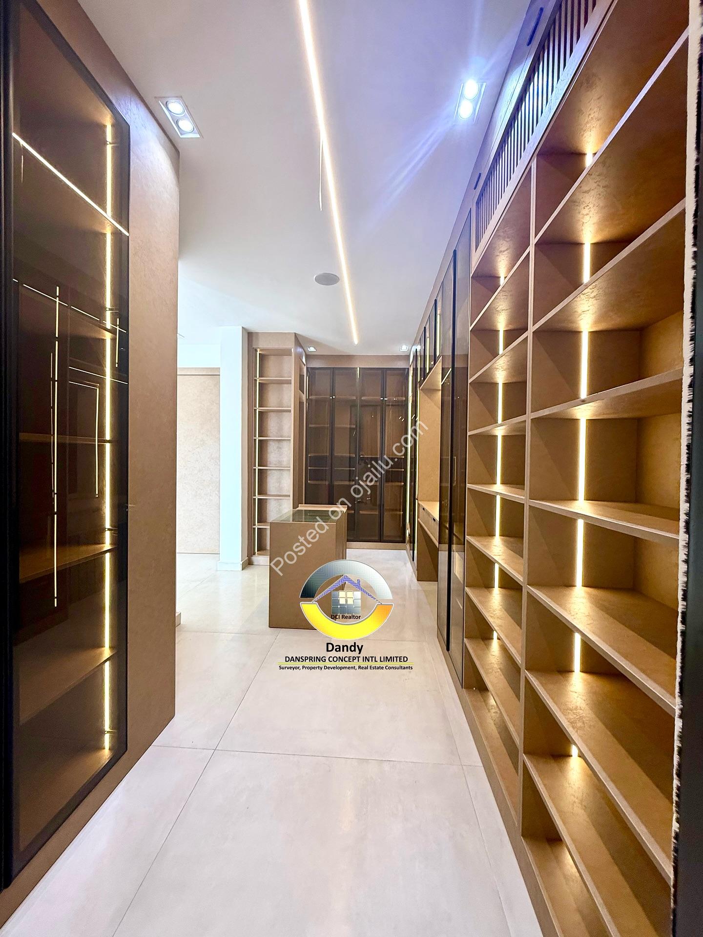 Pool-View Living Room in Lekki’s 5-Bedroom Dream Home