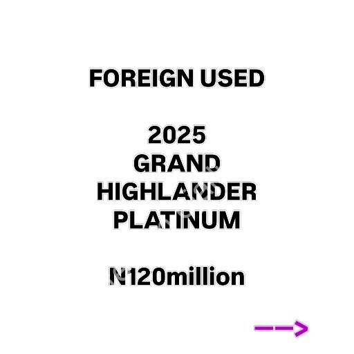2025 Grand Highlander Platinum: Fully Loaded, Accident-Free