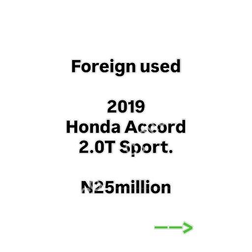 2019 Honda Accord 2.0T Sport – Full Option, Duty Paid